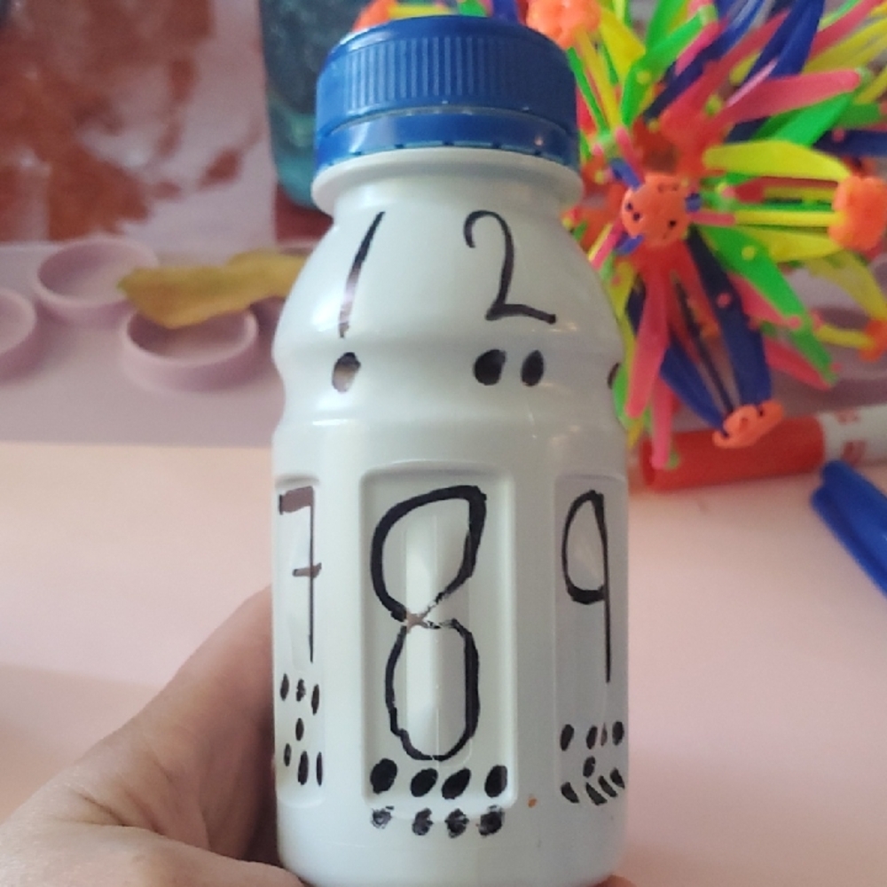 SENSORY BOTTLE WITH NUMBERS 1 TO 10